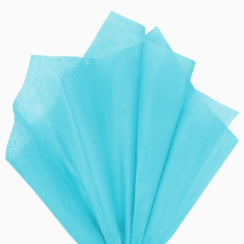 120 Sheets Gift Wrapping Tissue Paper, 20" x 14" Bulk Colored Tissue Paper (Light Blue) - color: Light Blue