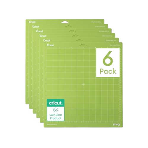 Cricut StandardGrip Cutting Mat Pack (6 Count, 12in x 12in) - for Explore & Maker Machines - size: 12x12, style: 6 Count
