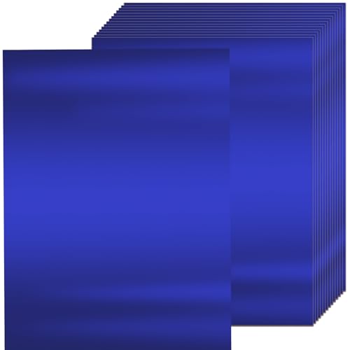 25 Sheets Metallic Blue Cardstock Paper Cardstock 8.5 x 11 Shimmer Sheets 250gsm/92lb Heavyweight Scrapbook Paper for Certificates, Invitations, Greeting Cards, Crafts, Graduations - color: Blue