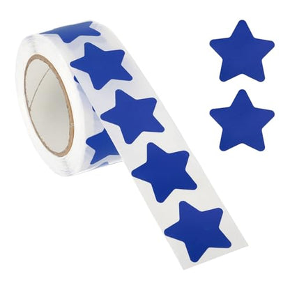 PATIKIL Star Stickers Roll 1", 500 Pcs Self-Adhesive Reward Stickers for Classroom Teacher Supplies and DIY Craft, Blue - color: Blue, size: 1"