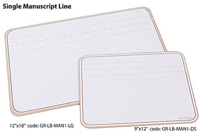 11" x 17" x 1/8" Handwriting Practice for Kids Double Sided Lap Board. Manuscript Lapboard - color: 1 Set of Lines