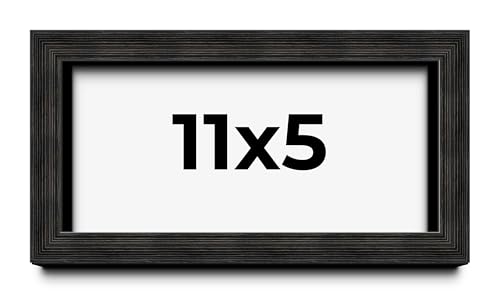 CustomPictureFrames 11x5 Rustic Shadow Box Frame - Solid Wood, UV Acrylic Plexiglass, Foam Board Backing & Hanging Hardware - Barnwood Display Frame for Poster Arts, Photos & Certificates - Black - size: 11x5