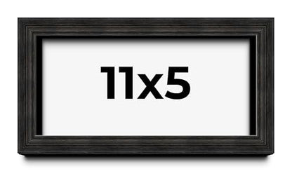 CustomPictureFrames 11x5 Rustic Shadow Box Frame - Solid Wood, UV Acrylic Plexiglass, Foam Board Backing & Hanging Hardware - Barnwood Display Frame for Poster Arts, Photos & Certificates - Black - size: 11x5