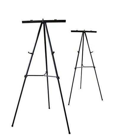 Lightweight Aluminum Flip-Chart Presentation Easel (2-Pack, Black) - color: Black, size: 2 Easels