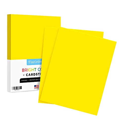 Premium Colored Card Stock Paper | 50 Sheets Pack | Superior Thick 65lb Cardstock, Perfect for School Supplies, Arts & Crafts | Acid & Lignin Free | 8.5 x 11" | Yellow - color: Yellow
