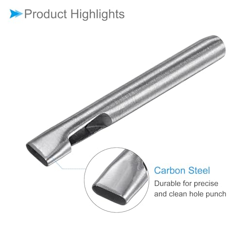 Hollow Punch, 4mm x 13mm Hole, 45# Steel Oval Shaped Gasket Tool - (Applications: for Leather DIY Leathercraft Wallet) - size: 4mm x 13mm