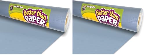 Teacher Created Resources Cottage Blue Better Than Paper® Bulletin Board Roll (TCR77911) (Pack of 2) - size: 48" x 144" (Pack of 2)