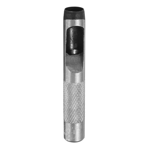 HARFINGTON Leather Round Hole Punch, 12mm Hollow Hole Puncher Cutter Carbon Steel Circle Hole Punching Cutting Tool for Belt/DIY Leather Craft - size: 12mm