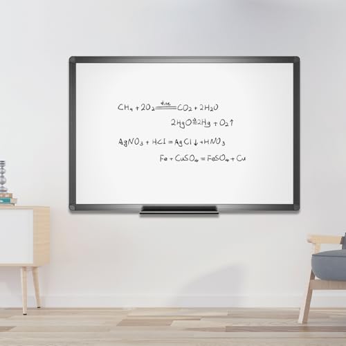 VIZ-PRO Magnetic Whiteboard/Dry Erase Board with Black Aluminium Frame, 48 X 24 Inches, Includes 1 Eraser & 2 Markers & 4 Magnets - size: 48 X 24 Inches