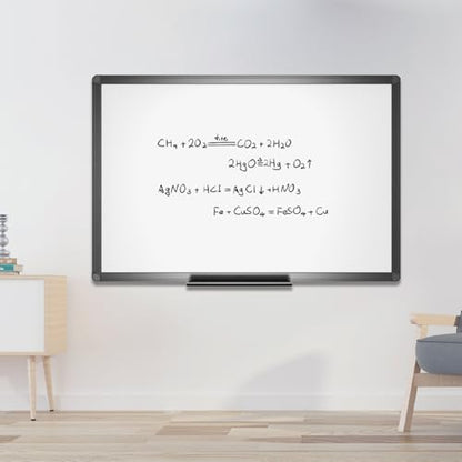 VIZ-PRO Magnetic Whiteboard/Dry Erase Board with Black Aluminium Frame, 48 X 24 Inches, Includes 1 Eraser & 2 Markers & 4 Magnets - size: 48 X 24 Inches