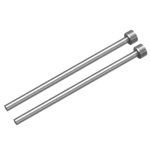 uxcell 2Pcs Straight Ejector Pins, 4mm (5/32") Dia. 65Mn Steel Round Tip Punch 100mm (4") Long for Mechanical Maintenance - size: 5/32"