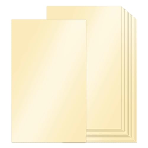Cream Shimmer Cardstock Legal Paper 8.5x14, Goefun Light Gold Pearlescent Thick Cardstock 100 Pack, Heavy Weight Paper 65lb for Crafts, Drawing, Posters, Menus, Covers, Long Forms - color: cream shimmer, size: 8.5x14-65lb