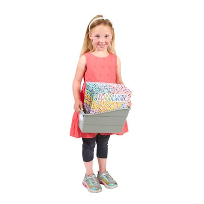 Really Good Stuff Durable Book and Binder Holder - 6pack, Pebble Color, 5 ?" x 12 ?" x 7 ?", Classroom Organization, Storage Solution, Sturdy and Versatile - color: Pebble