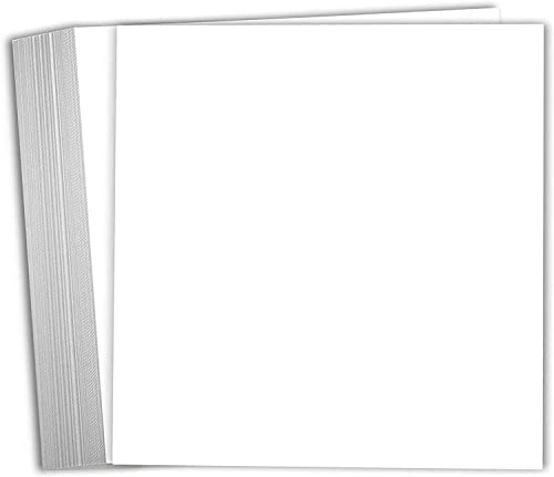 Hamilco White Cardstock Scrapbook Paper 12x12 65 lb Cover Card Stock – 25 Pack - size: 65 lb Cover