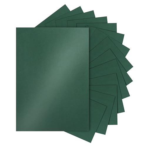 Silunkia 28 Sheets Christmas Green Shimmer Cardstock 8.5 x 11 Craft Paper, 92lb Premium Paper Card Stock for DIY Cards Making, Anniversaries, Wedding Invitations, Greeting Cards - color: Green, size: 28 Sheets