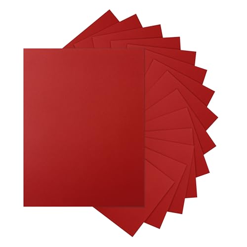 Silunkia 28 Sheets Christmas Red Cardstock 8.5 x 11 Craft Paper, 250gsm/92lb Thick Dark Red Card Stock Printer Paper for DIY Card Making, Thank You Cards, Wedding, Invitations, Birthday - color: Red, size: 28 Sheets