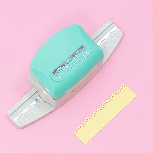 Craftelier - Lever Punch Press for Making Blonde Dotted Dotted Edges on Paper and Cardboard Specially for Scrapbooking and Crafting | Size Approx. 15 x 5,02 x 5,02 cm - style: Die Cut Dotted Round Bows