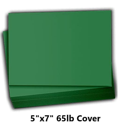 Hamilco Colored Scrapbook Cardstock Paper 5x7 Card Stock Paper 65 lb Cover 100 Pack (Brilliant Green) - color: Brilliant Green