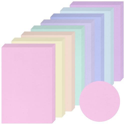 Geyoga 200 Sheets Colored Cardstock Paper Cardstock Starter Kit 4 x 6 Inch 190 GSM Thick Construction Paper Assorted Colors for Craft Scrapbook Party Supplies, 8 Colors(Pastel Color) - color: Pastel Color, size: 4 x 6 Inch