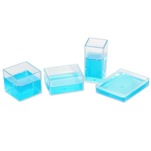 Didax Rectangular Prism Set – 4 Clear Plastic Volume & Capacity Measuring Prisms for Hands-On Math Learning, Geometry & STEM Manipulatives for Classroom or Homeschool (PreK–8)