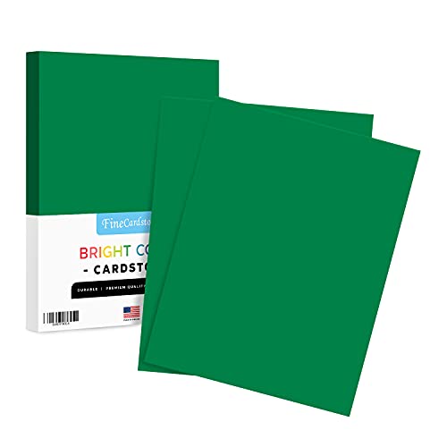 Premium Colored Card Stock Paper | 50 Sheets Pack | Superior Thick 65lb Cardstock, Perfect for School Supplies, Arts & Crafts | Acid & Lignin Free | 8.5 x 11" | Green - color: Green