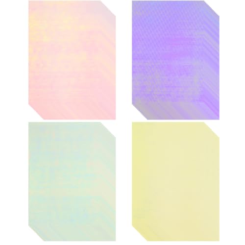 Kosiz 100 Sheets Metallic Holographic Card Stock Shiny Glitter Cardstock Iridescent Mirror Paper 8.5 x 11'' 250 GSM Thick Mixed Color Foil Paper for Scrapbook Letter Poster Craft(Pastel Series) - color: Pastel Series