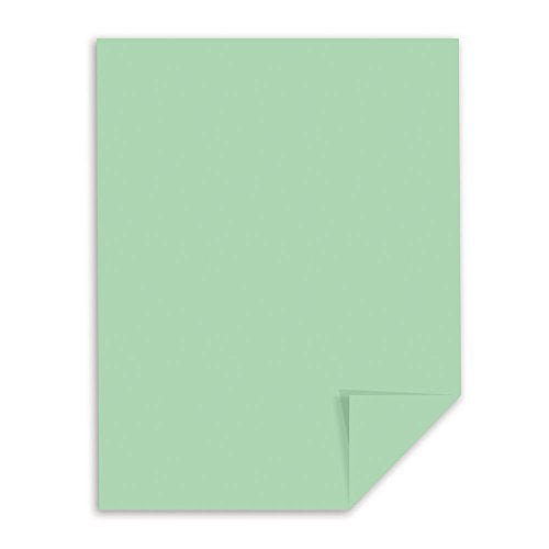 Neenah Paper Exact Index Card Stock, 110 lb Index Weight, 8.5 x 11, Green, 250/Pack - size: 8 1/2 x 11