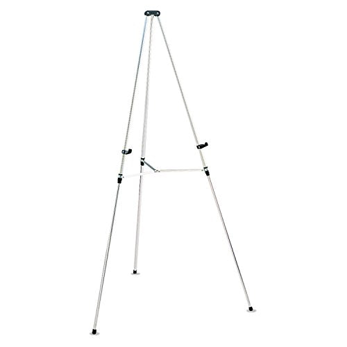 Quartet Easel, Aluminum, Lightweight, Telescoping, 66" Max. Height, Supports 25 lbs, Silver Finish (50E) - color: Silver, style: Supports 25 lbs.