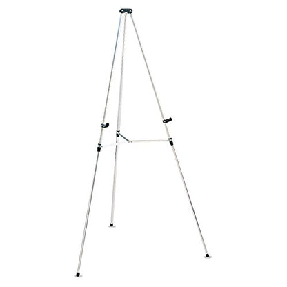 Quartet Easel, Aluminum, Lightweight, Telescoping, 66" Max. Height, Supports 25 lbs, Silver Finish (50E) - color: Silver, style: Supports 25 lbs.