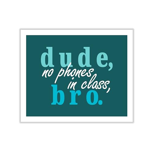 Poster Master No Phones In Class Canvas - Typography Print - Humorous & Preppy Art - Educational Gift for Teacher & Student - Funny Wall Decor for School or Classroom - 8x10 ROLLED Canvas - color: Style-10, size: 8"L x 10"W