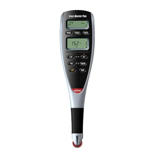 Calculated Industries Scale Master Pro 7.3-Inch Digital Plan Measure (6025) | 72 Built-in US Imperial and Metric Scales, 6 Custom Scales for Out-of-Scale Plans