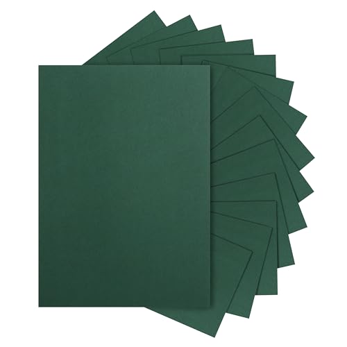 Silunkia 28 Sheets Dark Green Cardstock 8.5 x 11 Craft Paper, 92lb Heavyweight Christmas Green Card Stock for DIY Cards Making, Invitations, Thank You Cards, Birthday, Menus - color: Green, size: 28 Sheets