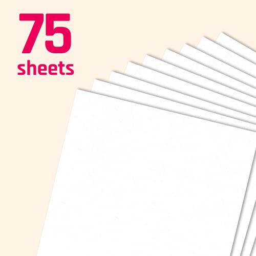 75 Pieces, (110 lb/300 gsm) - White Cardstock 12 x 12, Large Heavy Thick Card Stock Paper, Heavyweight 12x12 - color: White, size: 12 x 12 inches (75 Sheets)