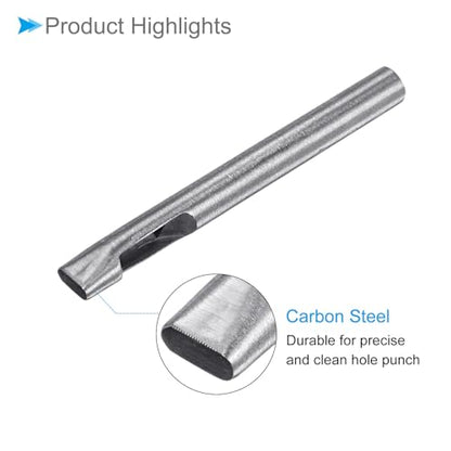 Hollow Punch, 4mm x 10mm Hole, 45# Steel Oval Shaped Gasket Tool - (Applications: for Leather DIY Leathercraft Wallet) - size: 4mm x 10mm