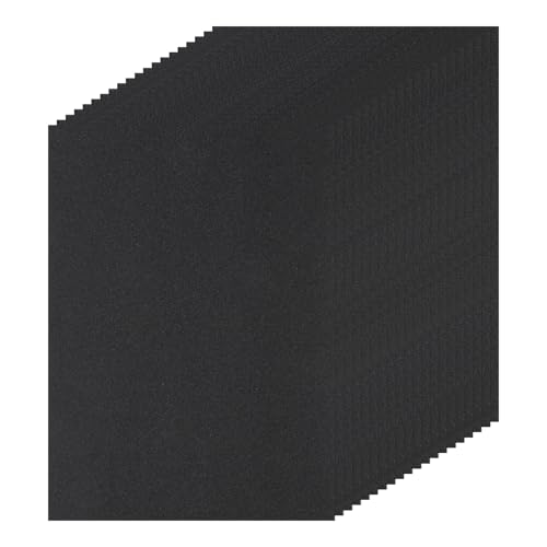DMiotech 20 Pack Sanded Pastel Papers 11 x 8 Inch, Black Pastel Papers 160GSM Art Cardstock Papers for Artists Crayons Charcoal DIY Crafts - color: Black, size: 11 x 8 Inch