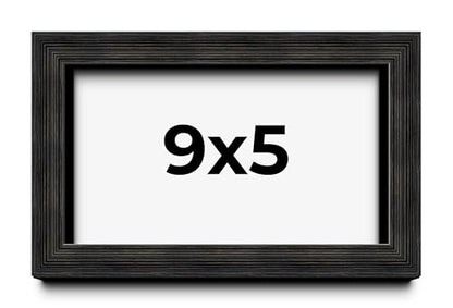 CustomPictureFrames 9x5 Rustic Shadow Box Frame - Solid Wood, UV Acrylic Plexiglass, Foam Board Backing & Hanging Hardware - Barnwood Display Frame for Poster Arts, Photos & Certificates - Black - size: 9x5