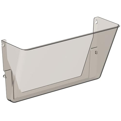 Gawerk Clear Acrylic Single Pocket, Plastic Hanging Wall Mount File Holder for Office Home (Gray, 1 Pack) - color: Gray, size: 1 Pack