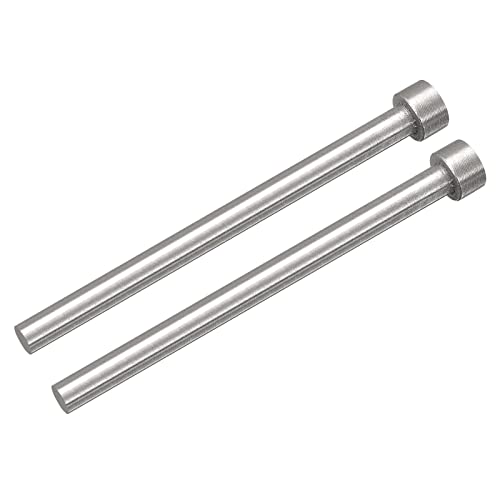 uxcell Straight Ejector Pins, 6mm (15/64") Dia. 65Mn Steel Round Tip Punch 100mm (4") Long for Mechanical Maintenance 2Pcs - size: 15/64"