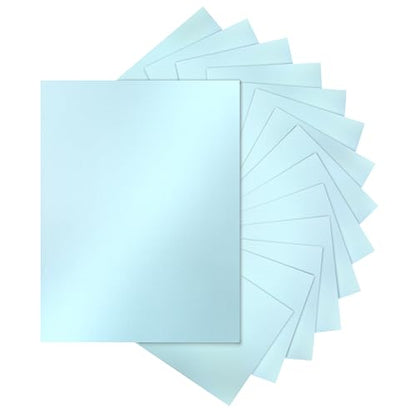 Silunkia 28 Sheets Blue Shimmer Cardstock 8.5 x 11 Premium Paper, 250gsm/92lb Heavyweight Craft Paper Card Stock for Making Cards, Greeting Cards, Office Printing, Scrapbooking, Invitations - color: Blue, size: 28 Sheets