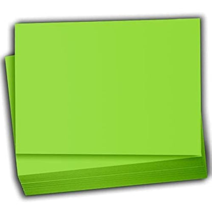 Hamilco Colored Scrapbook Cardstock Paper 5x7 Card Stock Paper 65 lb Cover 100 Pack (Pear Green) - color: Pear Green