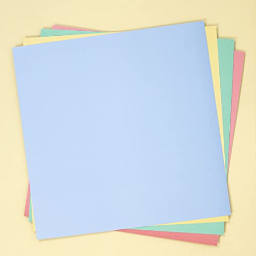 Craftelier - Cardstock Set Pastel | Pack of 24 Double Sided Cardstock for Cardmaking, Scrapbooking and Craft Projects | Weight 240 grams | Size 30,48 cm x 30,48 cm (12" x 12") - color: Pastel, size: 12" x 12"