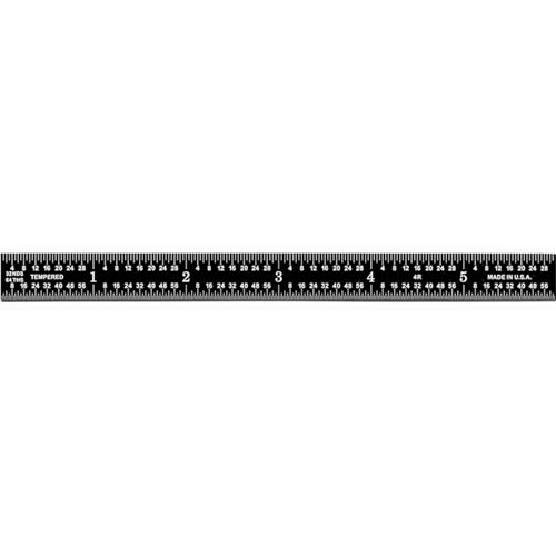 PEC Tools 12" Stainless Steel Flexible Metal Ruler with Black Chrome Finish, 4R Graduaction (1/8", 1/16", 1/32", 1/64"), High-Contrast Imperial Machinist Rule, Easy to Read, Made in USA - color: Black Chrome-Flexible, size: 12"