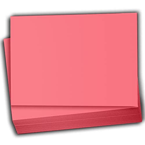 Hamilco Colored Scrapbook Cardstock Paper 5x7 Card Stock Paper 65 lb Cover 100 Pack (Taffy Pink) - color: Taffy Pink