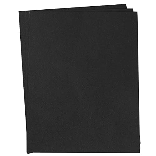 30 Sheets Cardstock Paper 8 1/2 x 11 Inches, Black | For Crafts and Invitations - color: Black