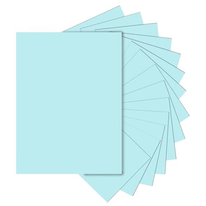 Silunkia 28 Sheets Light Blue Cardstock 8.5 x 11 Scrapbook Paper, 250gsm/92lb Thick Paper Card Stock for School Crafting, DIY Cards, Wedding Invitations, Certificates - color: Light Blue, size: 28 Sheets