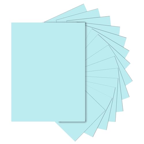 Silunkia 120 Sheets Light Blue Cardstock 8.5 x 11 Craft Paper, 250gsm/92lb Heavyweight Paper Card stock for DIY Cards Making, Wedding Invitations, Birthday Decorations, Menus - color: Light Blue, size: 120 Sheets
