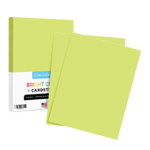 Premium Colored Card Stock Paper | 50 Sheets Pack | Superior Thick 65lb Cardstock, Perfect for School Supplies, Arts & Crafts | Acid & Lignin Free | 8.5 x 11" | Lime - color: Lime