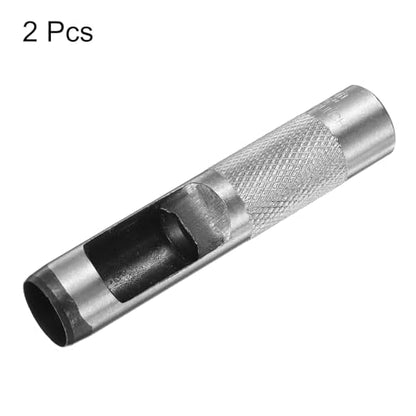 HARFINGTON 2pcs Leather Round Hole Punch, 17mm Hollow Hole Puncher Cutter Carbon Steel Circle Hole Punching Cutting Tool for Belt/DIY Leather Craft - size: 17mm