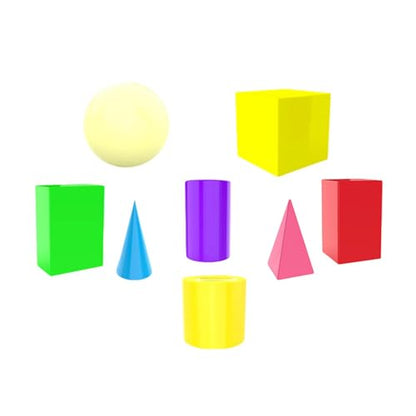 3D Shapes Geometric Solids Geometric Shapes Preschool Learning Classroom Demonstration Teacher Quadrangular Blocks