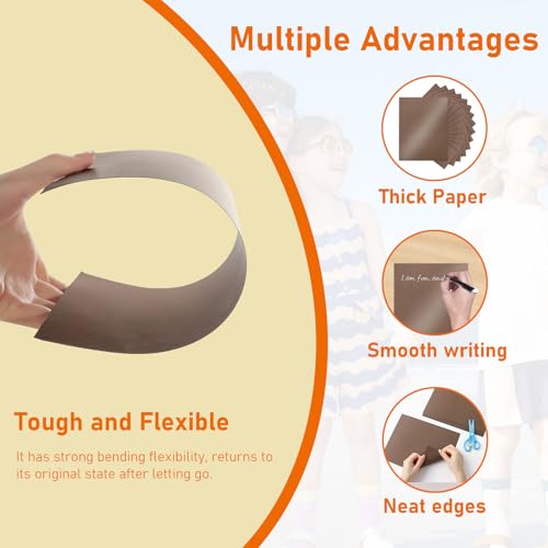 Guakicae 28 Sheets Shimmer Coffee Cardstock 8.5 x 11 Christmas Card, 92lb Heavyweight Dark Brown Paper Card Stock for DIY Making Cards, Wedding Invitations, School Crafting, Greeting Cards - color: Coffee, size: 28 Sheets